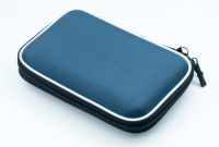 ausgefallene qumox blau 25 hdd tasche hartschale fur tragbare festplatte case doppelverschlus bild