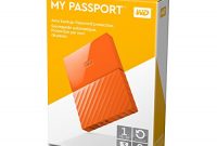 ausgefallene wd my passport 1 tb mobile externe festplatte 64 cm 25 zoll mit kennwortschutz standard oberflache orange wdbynn0010bor wesn foto