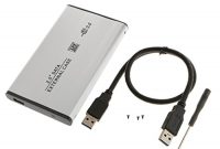 grossen 25 zoll sata usb 30 festplatte hdd gehause externe laptop scheiben kasten silber bild