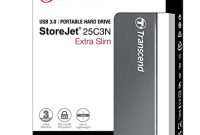 wunderbare transcend storejet c3n 2tb externe festplatte usb 30 grau metallic foto