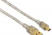 erstaunliche hama mini usb 20 kabel vergoldet doppelt geschirmt 075 m transparent foto