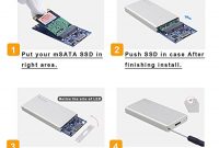 erstaunliche salcar msata aluminium festplattengehause mit usb 30 datenkabel fur m50 m30 msata ssd silber bild