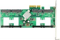 cool delock pcie x4 msata 4 x intern bild