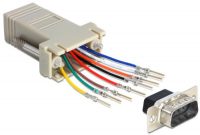 grossen delock 65462 sub d 9 rj45 grau kabel schnittstelle und netzteil bild