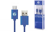 grossen fc schalke 04 datenkabel ladekabel anschluss usb auf micro usb lange 1m farbe blau foto