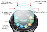 ausgezeichnete kimilar samsung gear s3 classicfrontier schutzfolie 4 stuck gehartetem glas screen protector fur samsung gear s3 frontierclassic smartwatch high definition und anti luftb foto