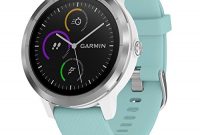 ausgefallene garmin vivoactive 3 gps fitness smartwatch 247 herzfrequenzmessung am handgelenk vorinstallierte sport apps integriertes gps mobile payment via nfcweiss silber armband him foto