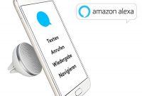 erstaunliche logitech zerotouch kfz handyhalterung mit sprachsteuerungs app und amazon alexa exklusiv fur android weiss foto