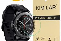 grossen samsung gear s3 displayschutzfolie 2 pack kimilar gehrtetem glas screen protector f1r samsung gear s3 smartwatch ultra high definition unsichtbar und anti luftblasen kristall zu sc bild