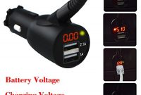 schone soaiy 3 in 1 universal magnetische kfz auto halterung magnet handyhalter mit ladegerat dual usb zigarettenanzunder netzteil ladefunktion inkl led autobatterieanzeige 31a 1224v fur s bild