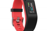 wunderbare garmin vivosport gps fitness tracker 247 herzfrequenzmessung am handgelenk integriertes gps hochauflosendes farb touchdisplay grau rot armbandgrosse sm inkl tasche foto