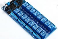 wunderbare xcsourcer 16 kanal 12v relais modul schild erweiterungsboard mit optokuppler fur arduino raspberry pi dsp avr pic arm te285 foto