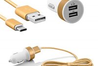 awesome usb 31 typ c auto ladekabel 21a und 10a dual usb ladeadapter kfz ladegerat fur zigarettenanzunder nylonkabel fur handys smartphones tablets mit usb typ c anschluss in gold foto