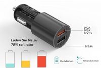 fabelhafte kfz ladegerat von qicent 30w 72a usb kfz ladegerat 1 port schnellladegerat 20 und 1 intelligente aufladeeinheit mit qualcomm zertifiziert fur lg g5 nexus 5x 6p oneplus 2 i bild