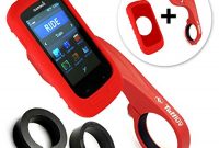 awesome tuff luv 3 in 1 bundeln silikon schutzhulle case schirm schutz lenkerhalterung halterung out front fur garmin edge 1000 rot foto