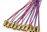 erstaunliche hrph 10pcs minilaser punkt dioden modul kopf wl rot 650nm 6mm 3v 5mw bild