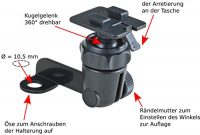 ausgefallene smart2biker double joint schraub halterung zweigelenkig mit kugelgelenk 360 drehbar neigbar fur alle smart2bike motorrad fahrrad taschen schutz cases zusatzhalterung mit sta foto