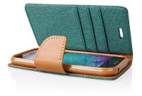 fantastische egor luxury bookstyle handy tasche mit praktischer aufstellfuntkion fur samsung galaxy j1 j100 grun flip case magnetverschluss book cover mit kartenfach wallet stand schutz hulle bild