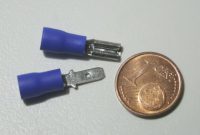 ausgefallene 20 paar 28mm flachsteckverbinder blau 15 25mm2 bild