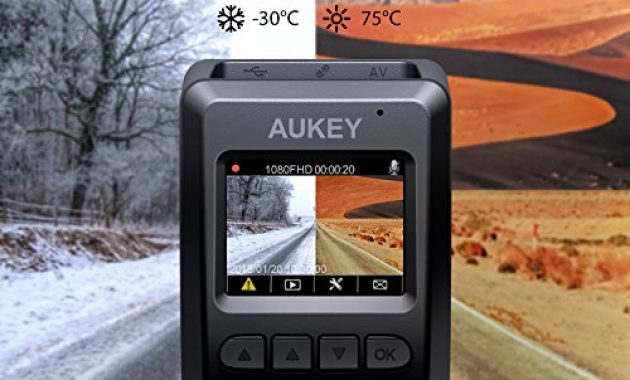 ausgefallene aukey dashcam 1080p kompakte autokamera 170 weitwinkel wdr nachtsicht bewegungssensor loop aufnahme 15 lcd stealthcam inkl 2 ports autoladegerat dr02 foto