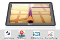 ausgefallene jimwey gps navi navigation fur auto lkw pkw navigationsgerat 7 zoll 8gb 256mb lebenslang kostenloses kartenupdate mit poi blitzerwarnung sprachfuhrung fahrspurassistent europa uk bild