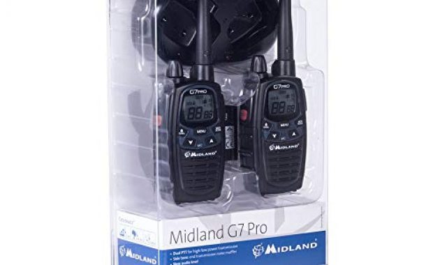 ausgefallene midland g7 pro pmr lpd funkgerat c109006 robustes gerat fur die professionelle oder private nutzung mit lcd display inklusive doppelstandlader und gurtelclips 2 stuck im set bild