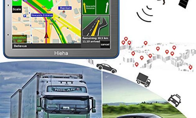 awesome hieha 7 zoll navi navigation gps navigationsgerat fur lkw pkw bluetooth europe traffic android 16gb 512mb blitzerwarnungen poi fahrspur und parkassistent 2018 lebenslang kostenlose k bild