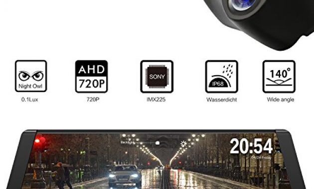erstaunlich auto vox x2 streaming dashcam mit 988 zoll25 cm lcd touchscreen full hd 1296p autokamera vorne und hinten 140 weitwinkel ip68 wasserdichte ruckfahrkamera mit nachtsicht foto