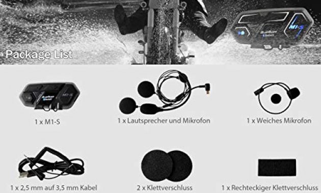 erstaunlich bluerider motorradhelm intercom headset gegensprechanlage bluetooth 41 bis zu 8 reiters cvc rauschunterdruckung wasserdicht vollduplex 10 std sprechzeit 2km reichweite fur sir foto