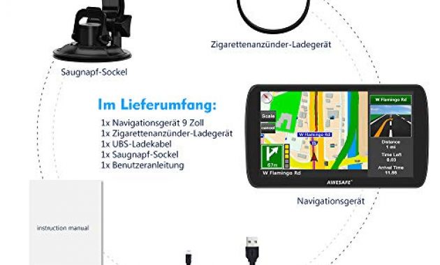 erstaunliche awesafe navigationsgerat fur lkw mit 9 zoll touchscreen gps navi untertutzt lebenslang kartenupdate bild