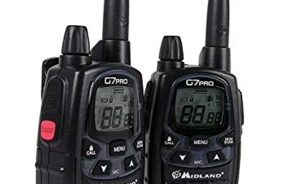 fantastische midland g7 pro pmr lpd funkgerat c109006 robustes gerat fur die professionelle oder private nutzung mit lcd display inklusive doppelstandlader und gurtelclips 2 stuck im set foto