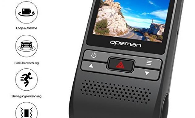 schone apeman dual dashcam gps autokamera full hd 1080p 2 ips bildschirm 170a weitwinkel mit g sensor loop aufnahme bewegungserkennung parkmonitor bild
