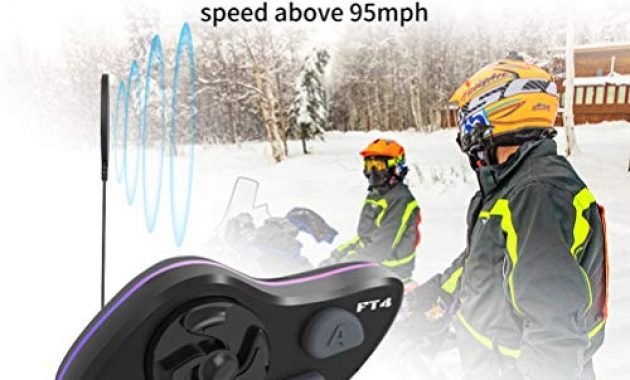 schone lexin ft4 2x motorrad intercom headset bluetooth helm gegensprechanlage bis zu 4 fahrer kommunikation gerauschunterdruckung reichweite von 2000 metern mit fm siri s voice fur fahrra foto