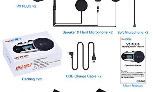 wunderbare fodsports motorrad gegensprechanlage headset fur bis zu 6 reiters 1200m mit oled bildschirm bluetooth kommunikationssystem intercom wasserdicht umfassen festes kabel und weiches kabe foto