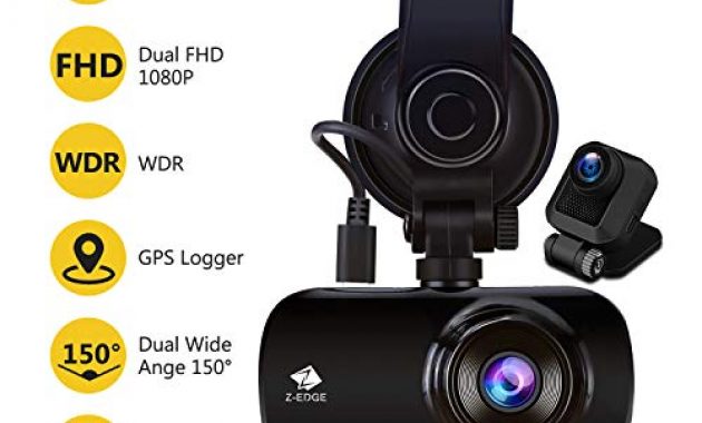 wunderbare z edge gps dashcam dual autokamera ultra hd 1440p mit ruckkamera full hd 1080p 27 zoll lcd bildschirm 150 weitwinkelobjektiv loop aufnahme wdr g sensor bewegungserkennung par bild