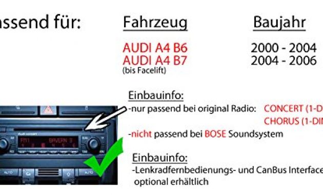 am besten autoradio radio kenwood kmm 204 mp3 usb iphone android einbauzubehor einbauset fur audi a4 b6 b7 just sound best choice for caraudio bild