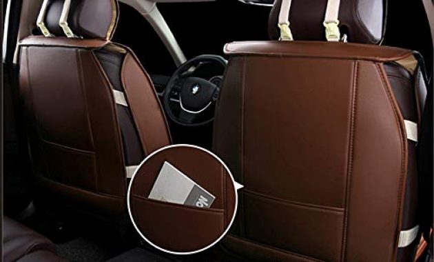 ausgefallene 5 seat auto sitzbezug voll wasserdicht leder universal limousine suv truck geeignet fur die meisten modernen kia honda mazda nissan toyota chevroletred bild