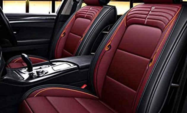 ausgefallene adhw luxus sitzbezuge autoleder fur auto schonbezuge sitzbezug 5 sitze 9 stuck farbe red foto