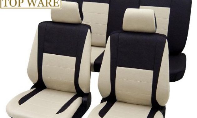 ausgefallene elegance auto autositzbezuge sitzbezuge schonbezuge sitzbezug beige schwarz leder optik passend fur a klasse w169 bild