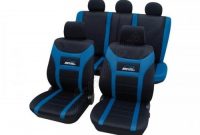 ausgefallene faszination 5162 autoschonbezug komplett set schwarz blau bild