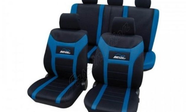 ausgefallene faszination 5162 autoschonbezug komplett set schwarz blau bild