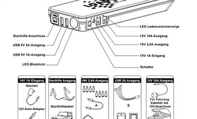 ausgefallene loadchamp auto starthilfe power bank 18000mah jump starter booster bild