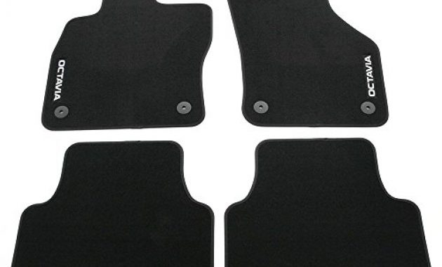 ausgefallene skoda 5e1061404c standard textil fussmatten satz 4x stoffmatten schwarz mit octavia schriftzug foto