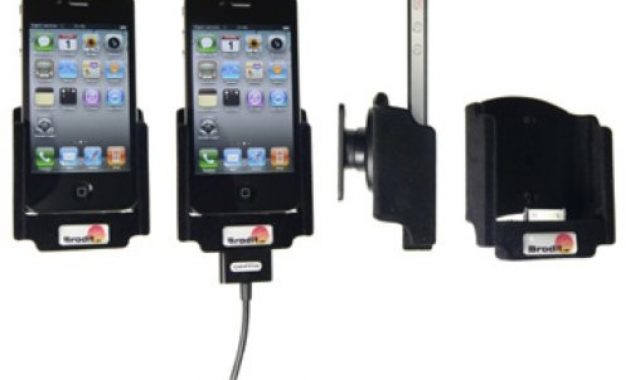 ausgezeichnete brodit 516164 passivaktiv kfz halterung und stecker fur apple iphone 44s schwarz bild