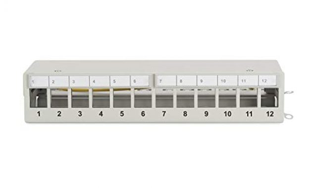 ausgezeichnete digitus professional modular desktop patch panel 12 port geschirmt grau 12x cat 6a rj45 keystone module foto