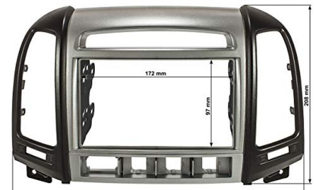 ausgezeichnete tomzz audio 2419 020 doppel din radioblende passend fur hyundai santa fe cm facelift 2006 2012 4 schalter version bild