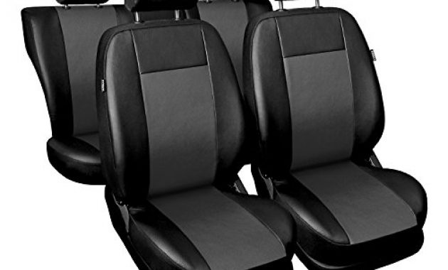 awesome gsmarkt universal grau kunstleder sitzbezuge komplettset sitzbezug fur auto sitzschoner set schonbezuge autositz autositzbezuge sitzauflagen sitzschutz comfort foto