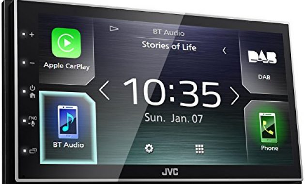 awesome jvc kw m745dbt digital media receiver mit 173 cm kapazitivem touch panel dab und bluetooth schwarz bild