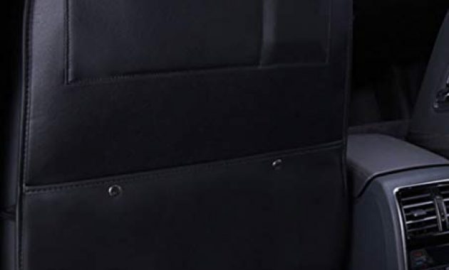 awesome pu rucksitzschutz universal auto anti kick mat abdeckung mit rucksitz organizer taschen verschleissfest und schmutzabweisend schwarz2pcs foto