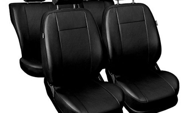 awesome saferide universal schwarz kunstleder sitzbezuge komplettset sitzbezug fur auto sitzschoner set schonbezuge autositz autositzbezuge sitzauflagen sitzschutz comfort foto